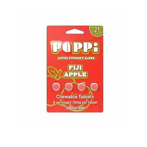 POPPi chewable 7OH tablets - Fiji apple - light red package