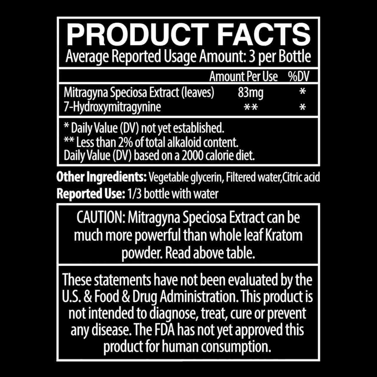 product facts back label