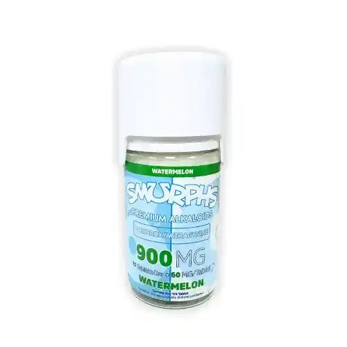 watermelon smurphs 7oh tablets - blue and green label and white lid