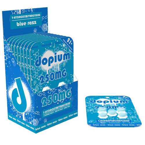 dopium 250mg - blue razz - blue packaging