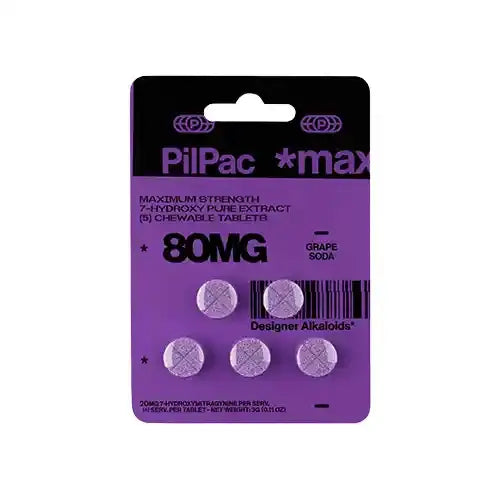 pilpac max strength 7oh tablets - purple and black blister pack