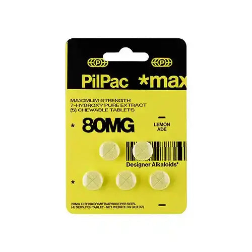 pilpac max strength 7oh tablets - yellow and black blister pack