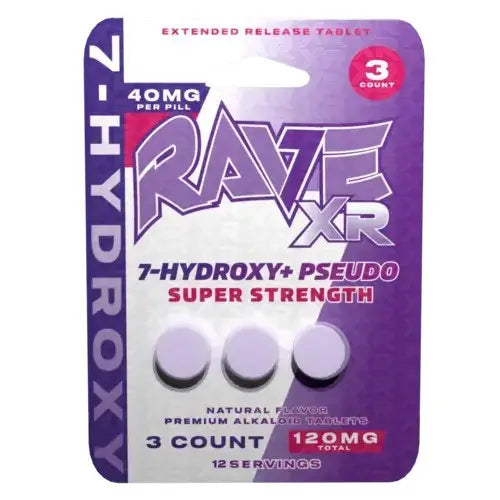 Rave Kratom | Super Strength 7-OH + Pseudo Tablets - 120mg