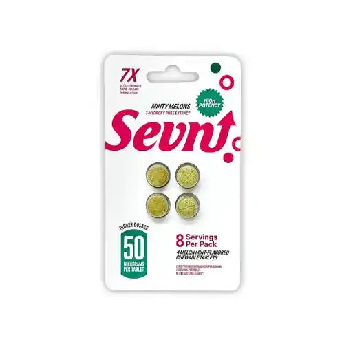 sevn minty melons white and pink blister pack