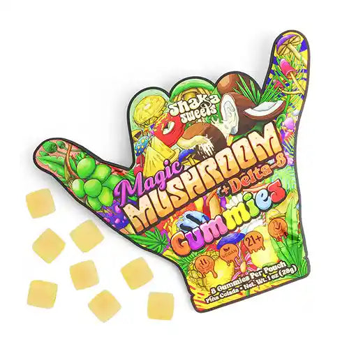 Shaka Sweets | Mushroom Gummies + 800mg Delta-8 THC - Piña Colada