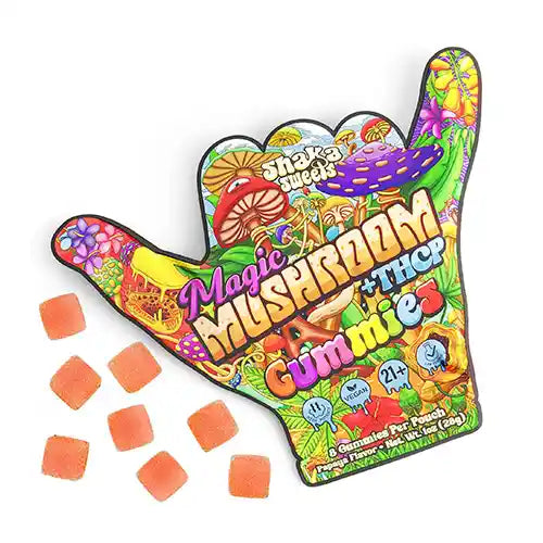 Shaka Sweets | Mushroom Gummies + 40mg THCP - Papaya