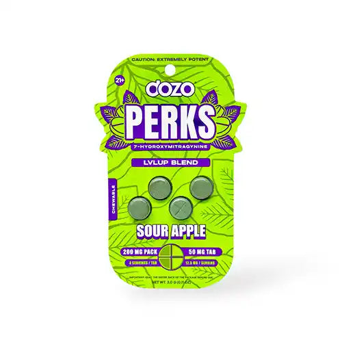 sour apple dozo perks - green package
