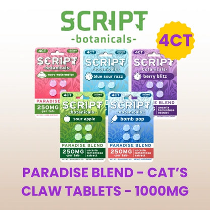 Script Botanicals - Paradise Blend Tablets - 4ct - 1000mg