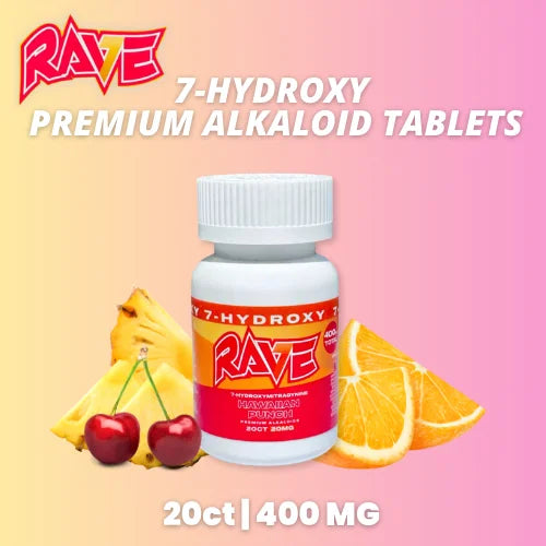 Rave Kratom | 7OH Tablets - Hawaiian Punch - 400mg