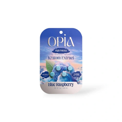 OPIA kratom tablets blue raspberry