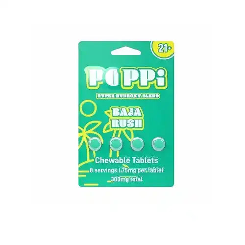 POPPi chewable 7OH tablets - baja rush - green package