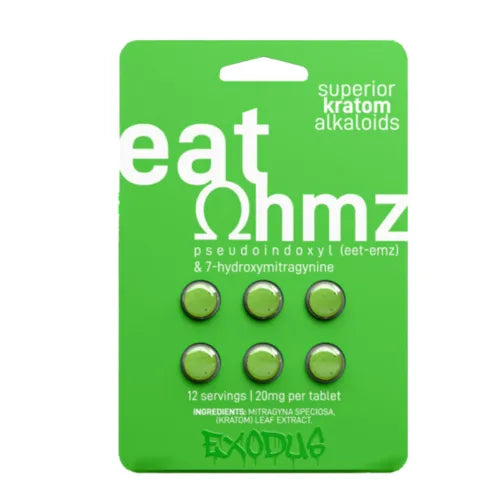 green box of exodus eat ohmz 7-oh tablets