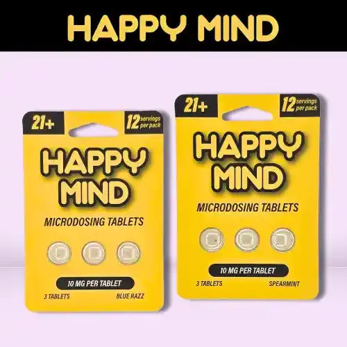 happy mind - two yellow packages with three tablets each 