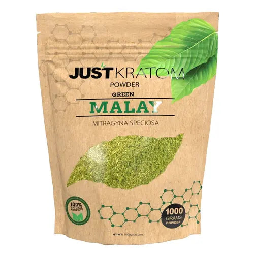 green Malay kratom powder - 1 kilo bag