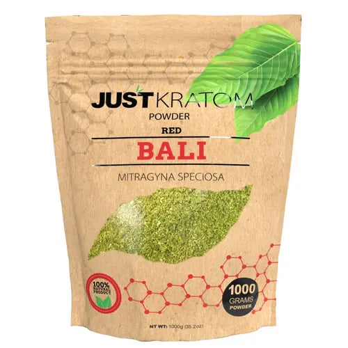 JustKratom Red Bali Kratom Powder - 1 kilo bag - 1000 grams