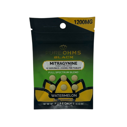 Pure Ohms | Black - Full Spectrum Kratom Tablets - 1200mg