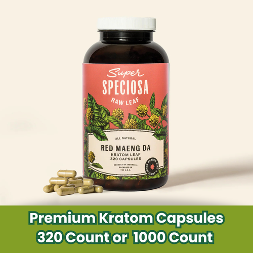 super speciosa red maeng da 320 count jar