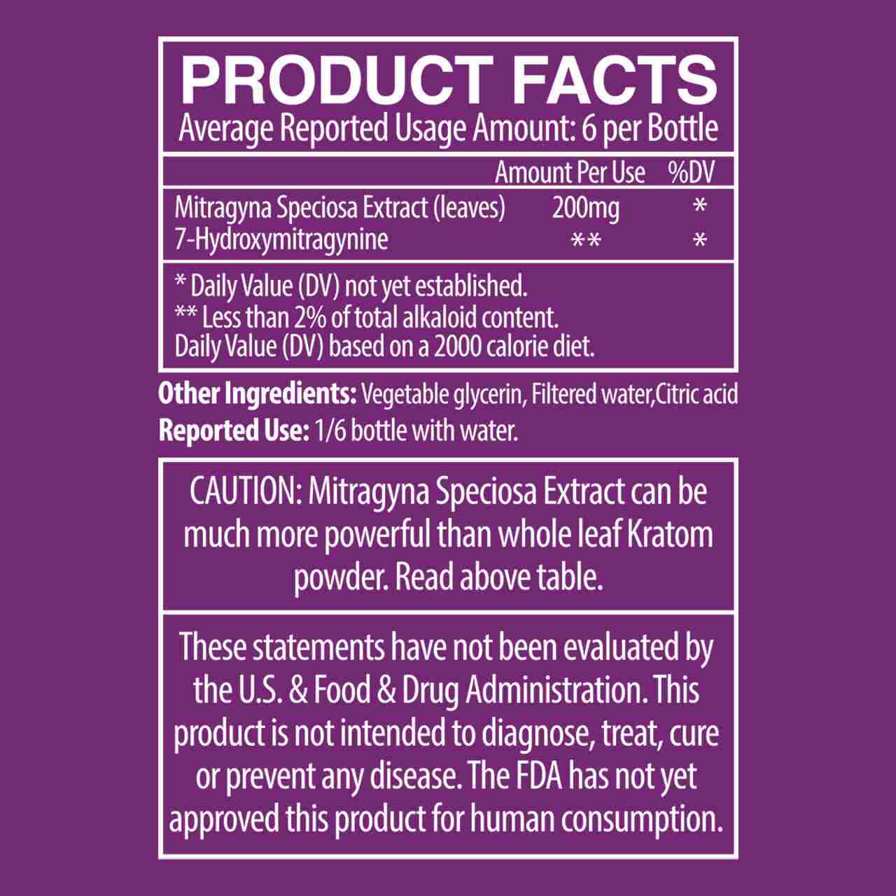 purple back label with product facts