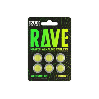rave kratom green and black package