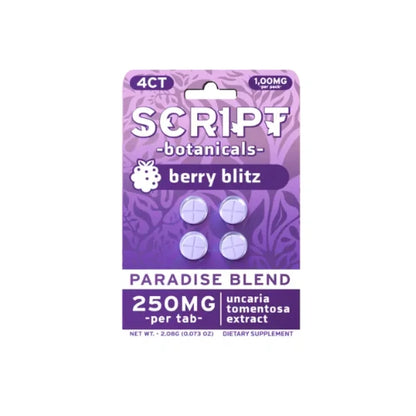 Script Botanicals - Paradise Blend Tablets - 4ct - 1000mg