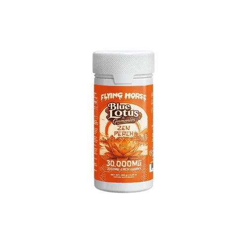 flying horse blue lotus gummies zen peach