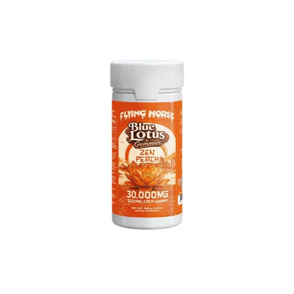 flying horse blue lotus gummies zen peach