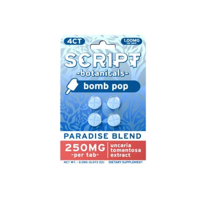 Script Botanicals - Paradise Blend Tablets - 4ct - 1000mg