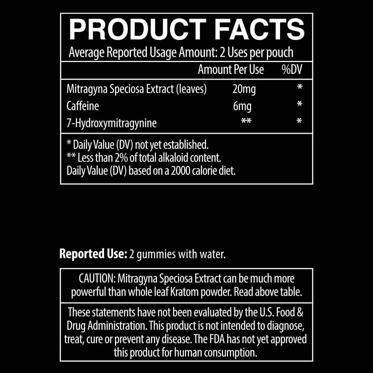 back label black and white text product facts