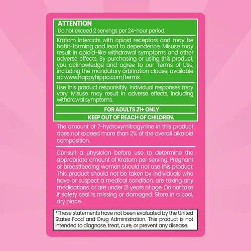 k-surge super mint back of package - pink and green with pink background
