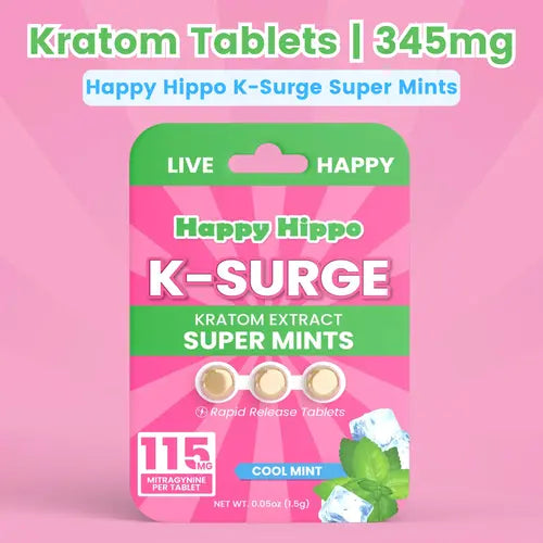k-surge super mints pink and green package against pink background