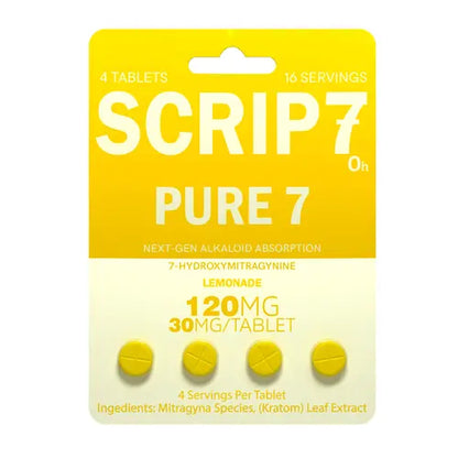 scrip7 lemonade flavor - yellow and cream blister pack
