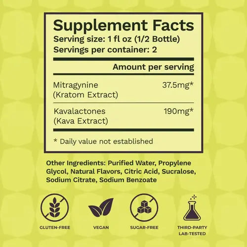 max relax shot ingredients