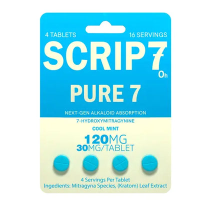 scrip7 cool mint flavor - light blue and cream blister pack