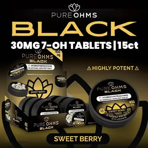 Pure Ohms Black | 7OH Tablets - 30mg, 15ct