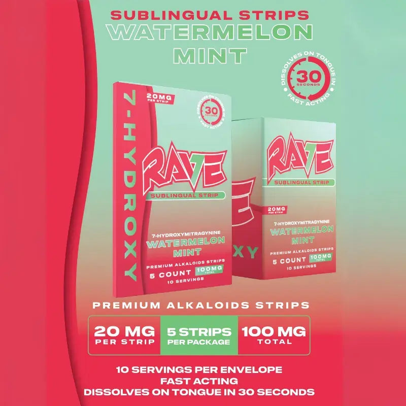 Rave Kratom | 7-Hydroxy Sublingual Strips