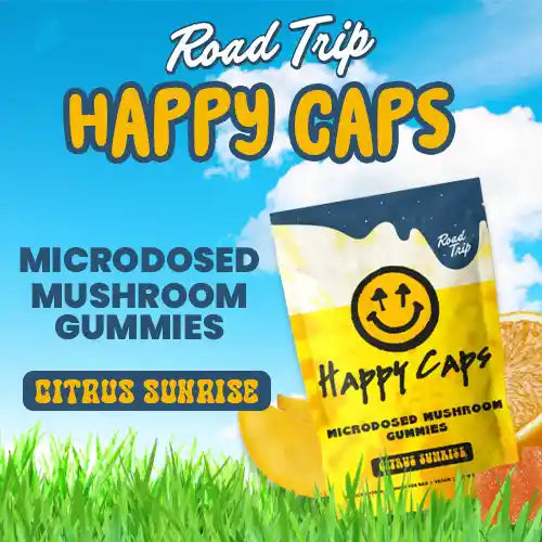 Road Trip | Happy Caps Citrus Sunrise Mushroom Gummies - 20ct