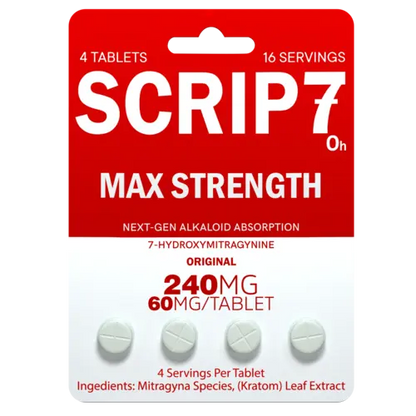 scrip7 max strength tablets - red and white package - original flavor