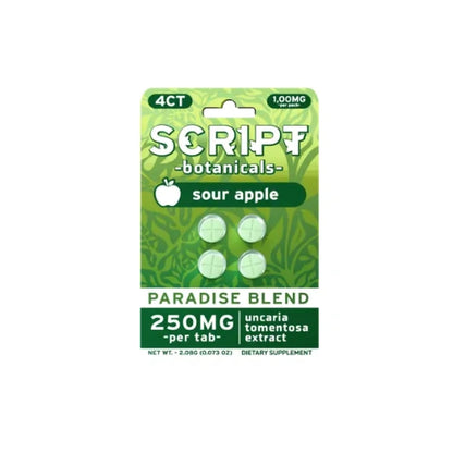 Script Botanicals - Paradise Blend Tablets - 4ct - 1000mg