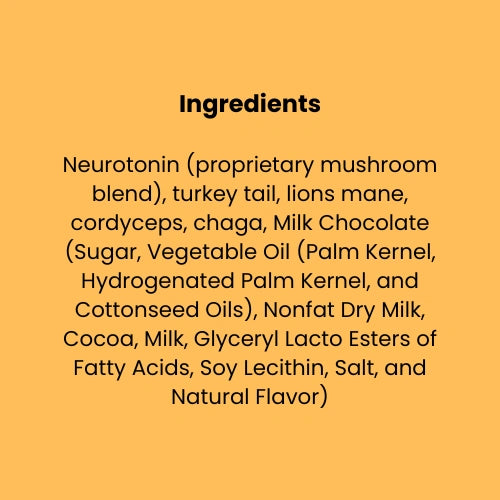 Mushroom chocolate ingredients
