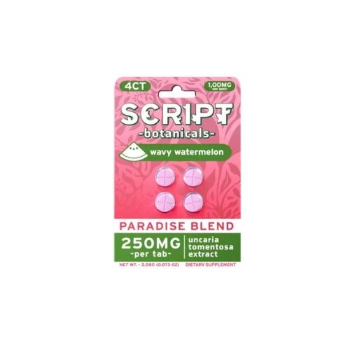 Script Botanicals - Paradise Blend Tablets - 4ct - 1000mg
